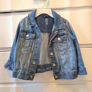 GAP Girls Light Blue Denim Trucker Jacket 18-24m